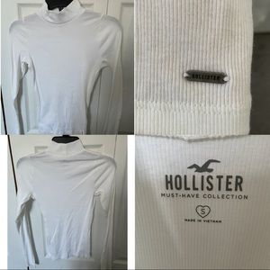 Hollister white mockneck